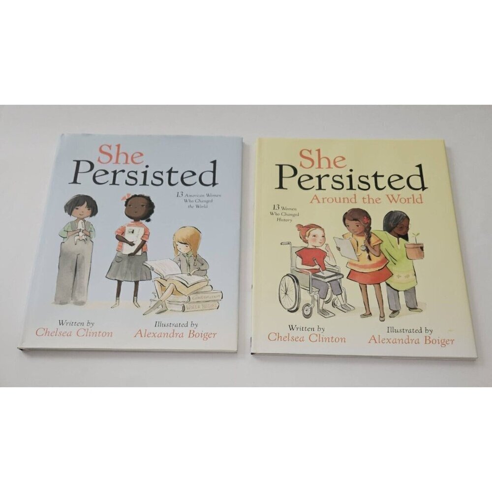2 She Persisted Hardcover Picture Book Lot American Women Around World Clinton